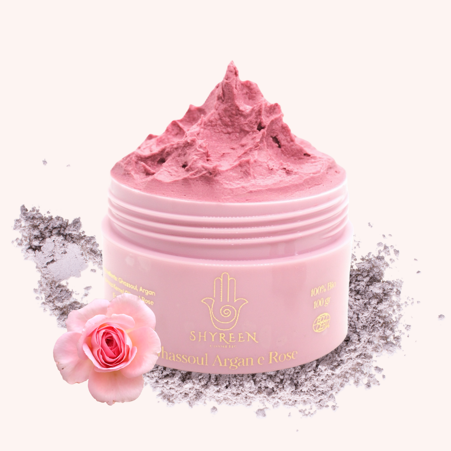 Argilla Ghassoul con Argan e Rose